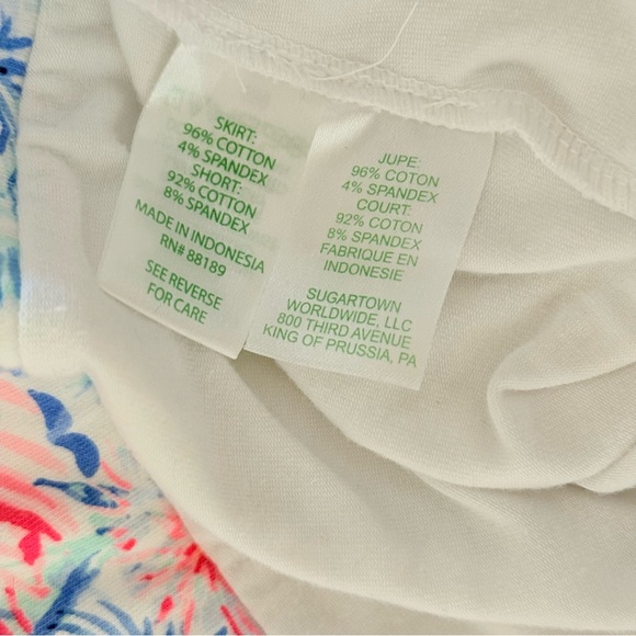 Cotton Skort Lilly Pulitzer Sea To Shining Sea Fireworks Madison Size Medium - Picture 8 of 10